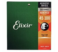 Струни для акустичної бас-гітари Elixir 4S NW L