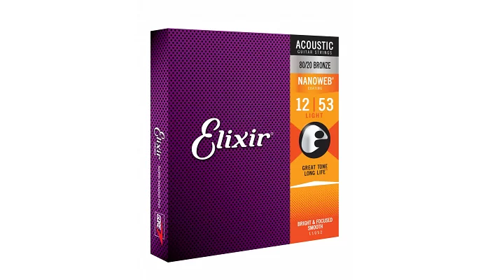 Струни для акустичної гітари Elixir AC NW L, фото № 1