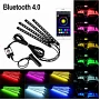Світлодіодна Bluetooth RGB стрічка для підсвічування салону автомобіля EMCORE 8097 RGB