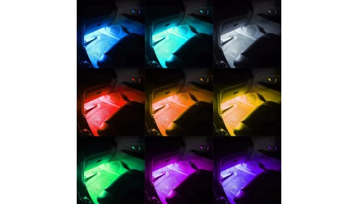 Светодиодная Bluetooth RGB лента для подсветки салона автомобиля EMCORE 8097 RGB, фото № 4
