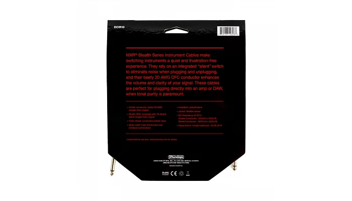 Инструментальный гитарный кабель MXR Stealth Series Instrument Cable (10ft), фото № 2