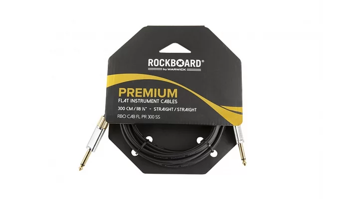 Інструментальний кабель ROCKBOARD Premium Flat Instrument Cable, Straight/Straight (300 cm), фото № 1