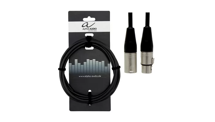 Микрофонный кабель XLRm-XLRf ALPHA AUDIO Basic 190.540 1.5m