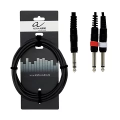 Межблочный кабель stereoJack 6,3mm-2 monoJack 6,3mm ALPHA AUDIO Basic 190.105 3m
