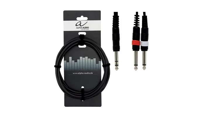 Міжблочний кабель stereoJack 6,3mm-2 monoJack 6,3mm ALPHA AUDIO Basic 190.100 1.5m
