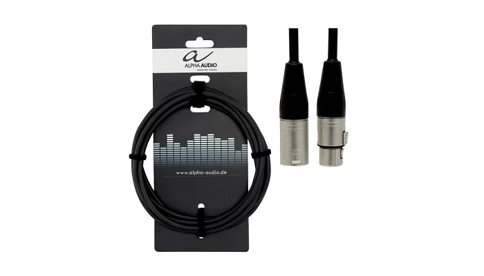 Микрофонный кабель XLRm-XLRf ALPHA AUDIO Basic 190.550 6m