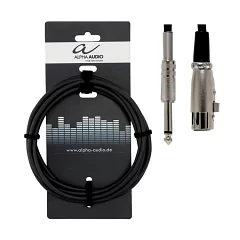 Мікрофонний кабель Jack 6,3mm-XLRf ALPHA AUDIO Basic 190.070 9m