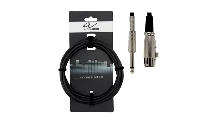 Микрофонный кабель Jack 6,3mm-XLRf ALPHA AUDIO Basic 190.070 9m