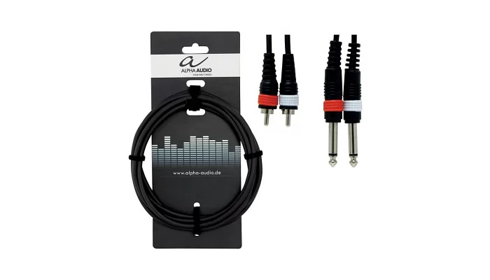 Межблочный кабель 2xmonoJack 6,3mm-2xRCA ALPHA AUDIO Basic 190.215 3m
