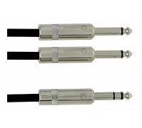 Міжблочний кабель stereoJack 6,3mm-2 monoJack 6,3mm ALPHA AUDIO Basic 190.725 3m