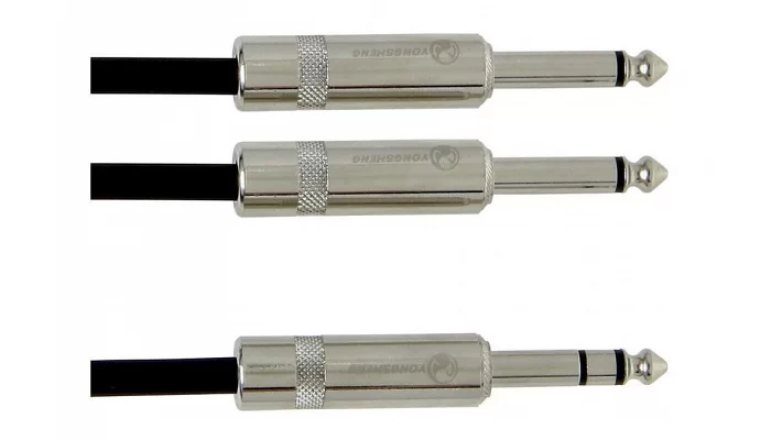 Міжблочний кабель stereoJack 6,3mm-2 monojack 6,3mm ALPHA AUDIO Basic 190.720 1.5m
