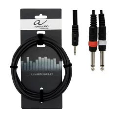 Межблочный кабель stereoJack 3,5mm-2 monoJack 6,3mm ALPHA AUDIO Basic 190.120 1.5m