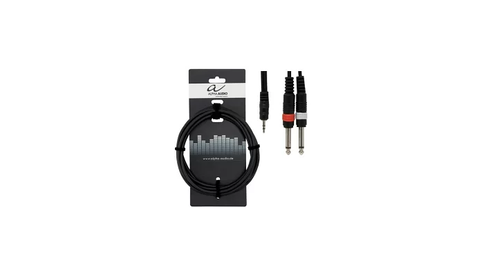 Межблочный кабель stereoJack 3,5mm-2 monoJack 6,3mm ALPHA AUDIO Basic 190125 3m