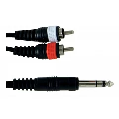 Міжблочний кабель stereoJack 6,3mm-2 RCA ALPHA AUDIO Basic Line 190.155 3m