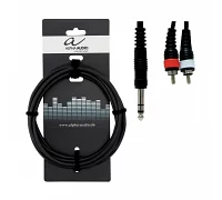 Міжблочний кабель stereoJack 6,3mm-2 RCA ALPHA AUDIO Basic 190.150 1.5m