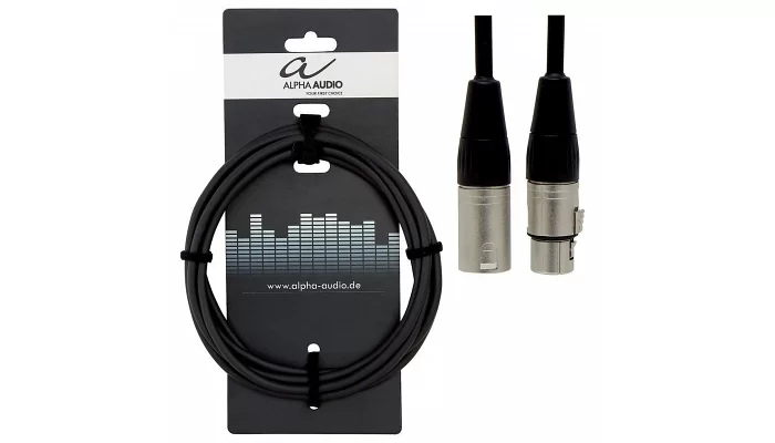 Мікрофонний кабель XLRm-XLRf ALPHA AUDIO Pro Line 190.665 9m