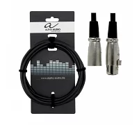 Микрофонный кабель XLRm-XLRf ALPHA AUDIO Basic 190.040 3m