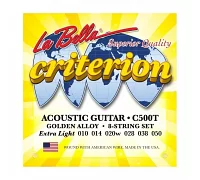 Струни для акустичної гітари La Bella C500T Criterion Acoustic Guitar, Golden Alloy Extra Light