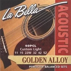 Струны для акустической гитары La Bella 40PCL Br. 80/20, 11-52