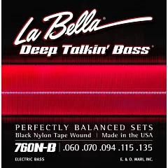Струни для бас-гітари La Bella 760N-B 60-135 (B.Nylon W)