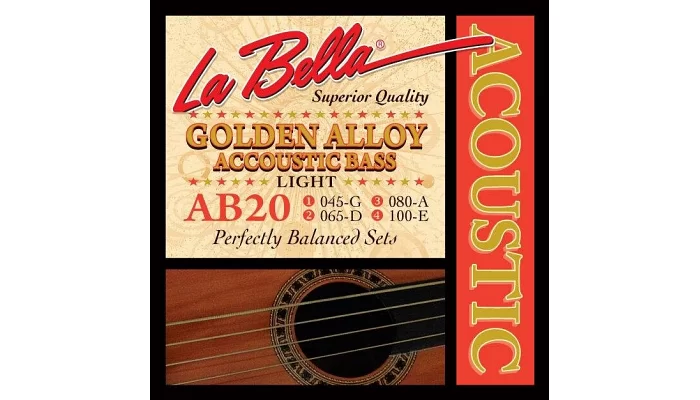 Струны для акустической бас-гитары La Bella AB20 45-100