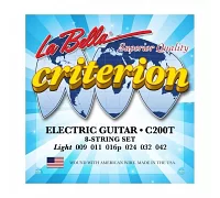 Струны для электрогитары La Bella C200T Criterion Electric Guitar, Nickel-Plated Round Wound – Light
