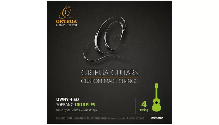 Струны для укулеле сопрано Ortega UWNY-4-SO
