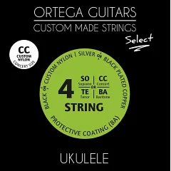 Струни для укулеле концерт Ortega UKS-CC