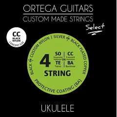 Струни для укулеле концерт Ortega UKSBK-CC