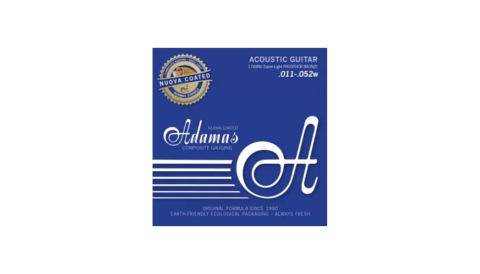 Струни для акустичної гітари Ovation Adamas Nuova Coated 1749NU Super-Light