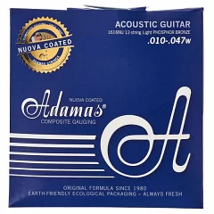 Струны для 12 струнной акустической гитары Ovation Adamas Nuova Coated 1616NU Light (10-47)