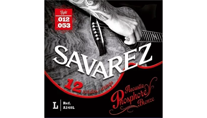 Струны для акустической гитары Savarez Acoustic Phosphor Bronze A240L .012-.053
