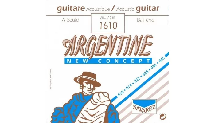 Струны для акустической гитары Savarez Argentine 1610 MF jazz guitar