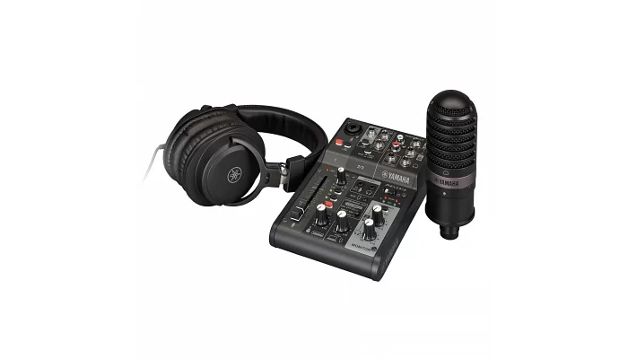 Комплект для звукозаписи YAMAHA AG03MK2 LSPK Live Streaming Pack (Black), фото № 1