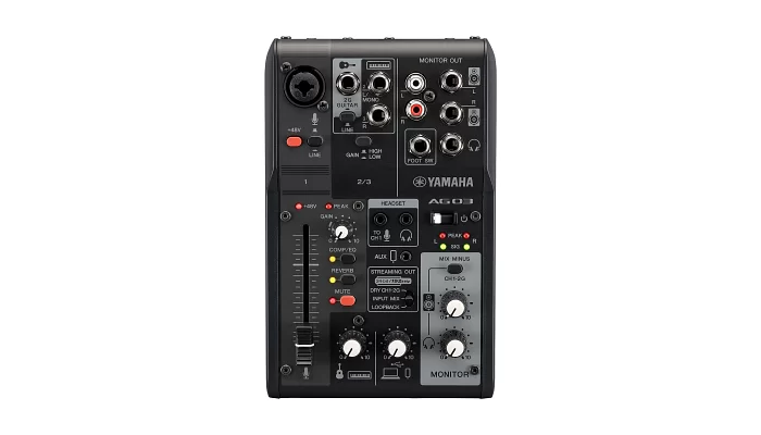 Комплект для звукозаписи YAMAHA AG03MK2 LSPK Live Streaming Pack (Black), фото № 2