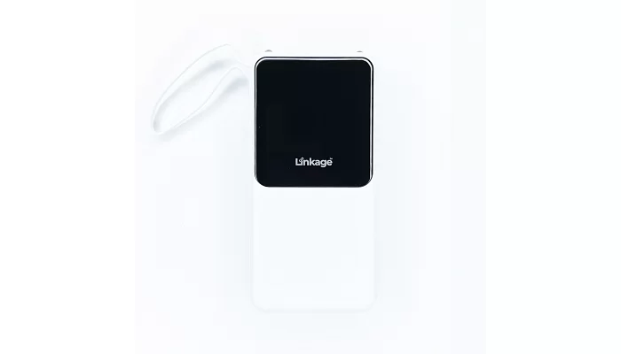 Зовнішній акумулятор з ліхтариком, повербанк Power Bank Linkage LKP24 (10000mAH) + кабель 4в1, White, фото № 1