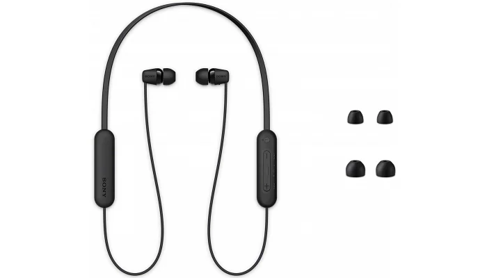 Бездротові вакуумні навушники Sony WI-C100 In-ear IPX4 Wireless Black, фото № 3