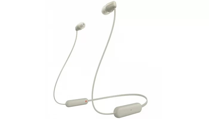 Беспроводные вакуумные наушники Sony WI-C100 In-ear IPX4 Wireless Biege, фото № 1
