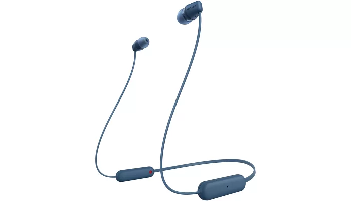 Беспроводные вакуумные наушники Sony WI-C100 In-ear IPX4 Wireless Blue, фото № 1