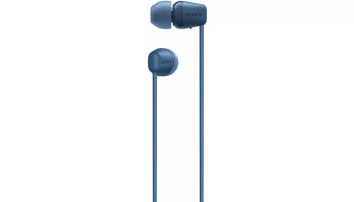 Беспроводные вакуумные наушники Sony WI-C100 In-ear IPX4 Wireless Blue, фото № 3