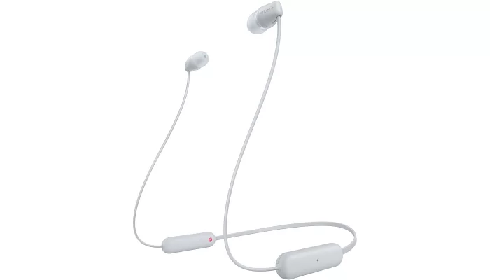 Бездротові вакуумні навушники Sony WI-C100 In-ear IPX4 Wireless White, фото № 1