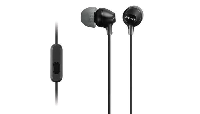 Вакуумні навушники Sony MDR-EX15AP In-ear Mic Black, фото № 1