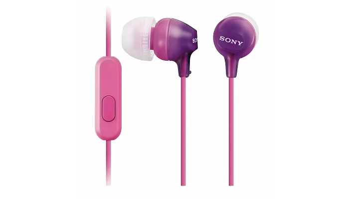 Вакуумні навушники Sony MDR-EX15AP In-ear Mic Purple, фото № 1