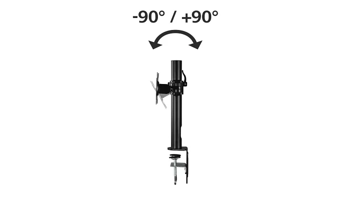 Настільне кріплення для монітора HAMA Arm 2 25-66 cm (10"-26") 2 scr black, фото № 7