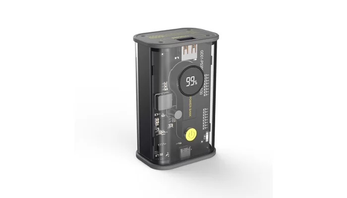 Зовнішній акумулятор (повербанк) Power Bank Linq QC 22.5W + PD 20W (16000mAH), 3Ah + швидка зарядка (Black), фото № 2