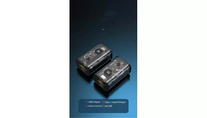 Зовнішній акумулятор (повербанк) Power Bank Linq QC 22.5W + PD 20W (16000mAH), 3Ah + швидка зарядка (Black), фото № 10