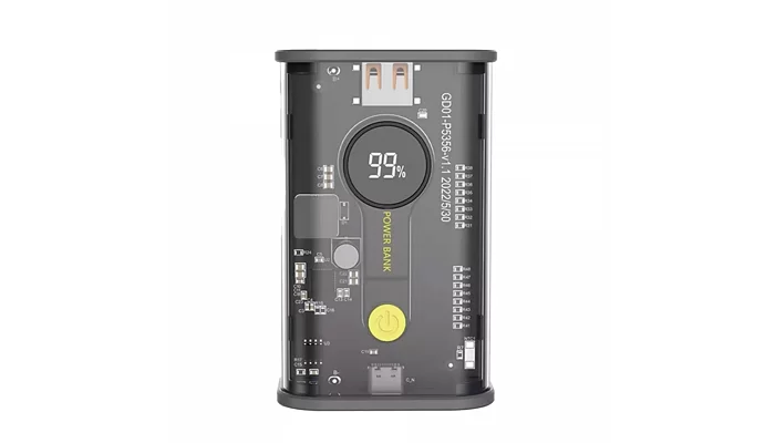Зовнішній акумулятор (повербанк) Power Bank Linq QC 22.5W + PD 20W (16000mAH), 3Ah + швидка зарядка (Black), фото № 1