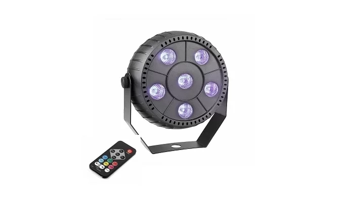 Ультрафіолетовий LED прожектор із пультом керування New Light BAT-5SU LED PAR LIGHT 6*1W, фото № 1