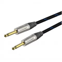 Готовый инструментальный кабель Roxtone TGJJ300L1, 1x0.22 кв.мм, вн.диаметр 6,5 мм, 1 м