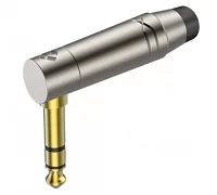 Роз'єм кутовий Roxtone RJ3RPP-BK-NG Jack 6.3mm (stereo)